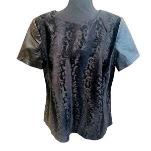 G By Giuliana Goth Fairygoth Whimsey Black Faux Leather Velvet top City Classic